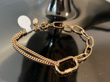 Pulsera flexible en baño de chapa de oro con eslabones