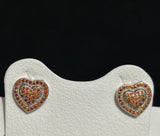 Set de cadena, dije y aretes de corazon