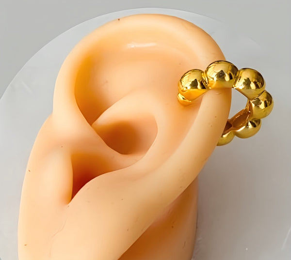 Broche para oreja en baño de chapa de oro, estilo Ear clasp