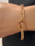 Pulsera flexible en baño de chapa de oro con eslabones